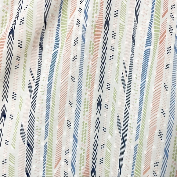 Skies Are Blue ruffle boho top 2X stripe blouse shirt sleeveless white spring - Picture 3 of 11